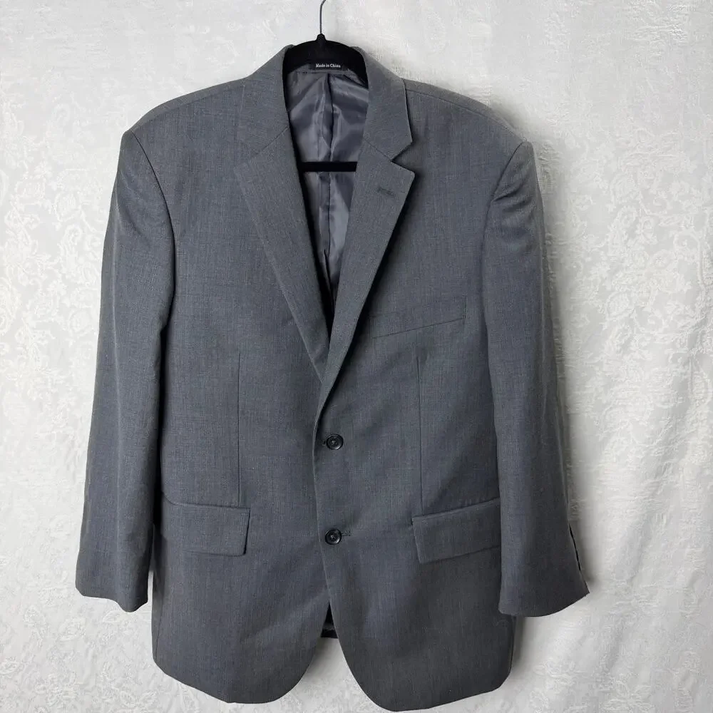 Pronto Uomo Men's Charcoal Gray Suit Blazer Sport Coat 47